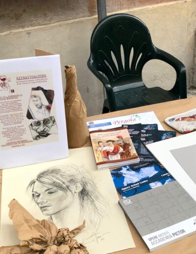 La scrivania dell'artista