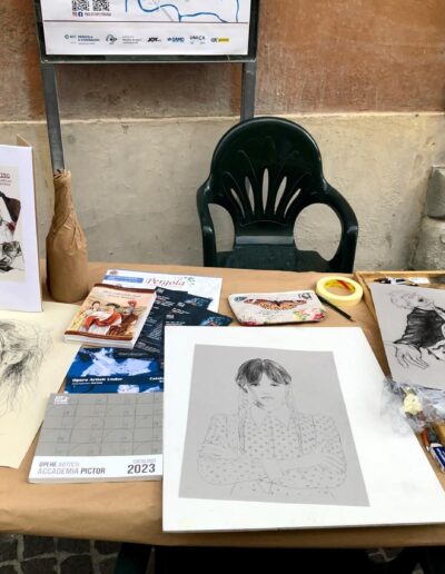 La scrivania dell'artista