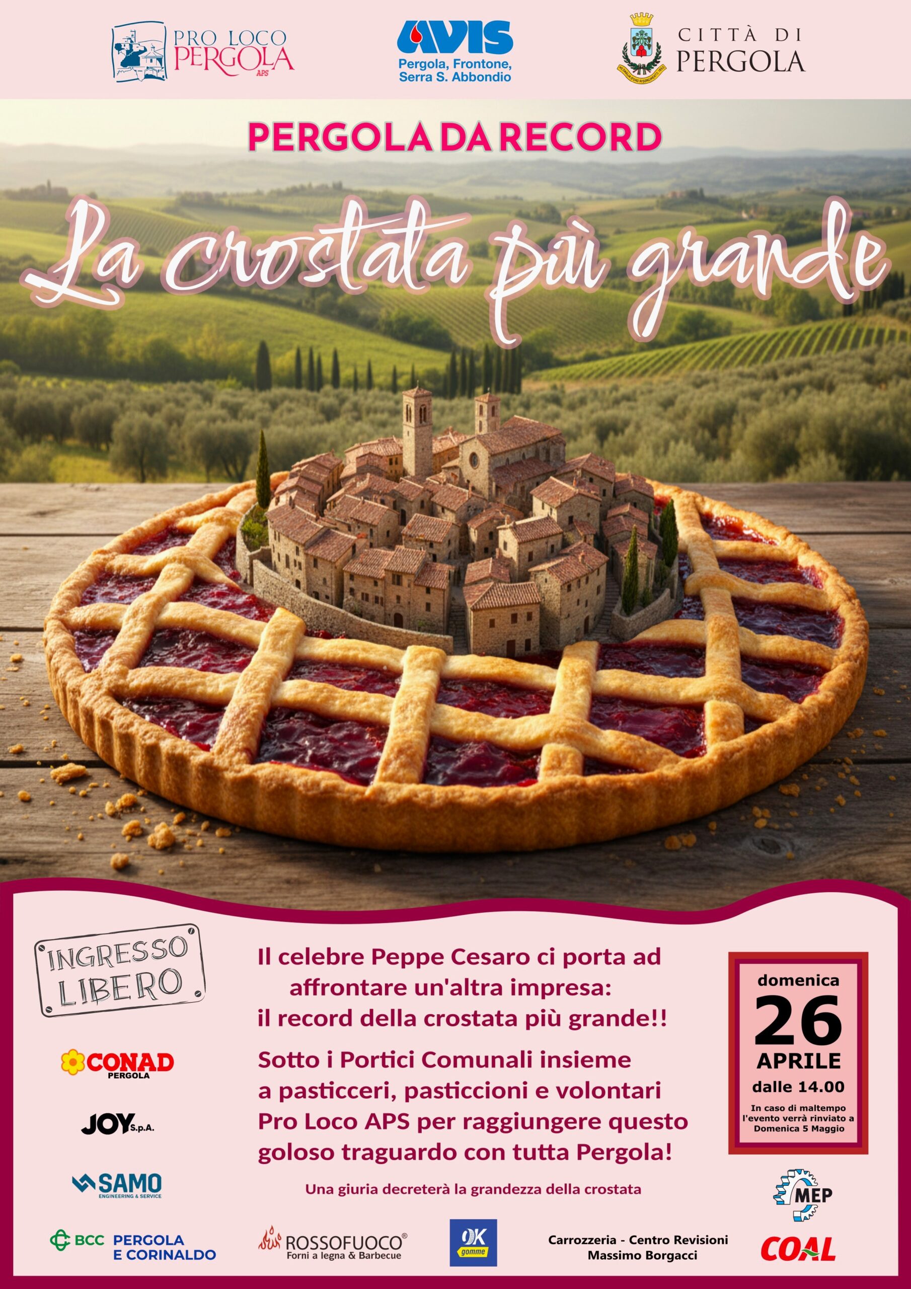 Pergola da record - La crostata più grande